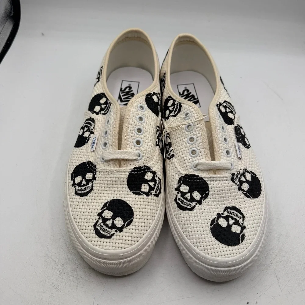 VANS Anaheim Factory Authentic 44 DX Needlepoint Skulls Shoes Mens 9 Womens 10.5